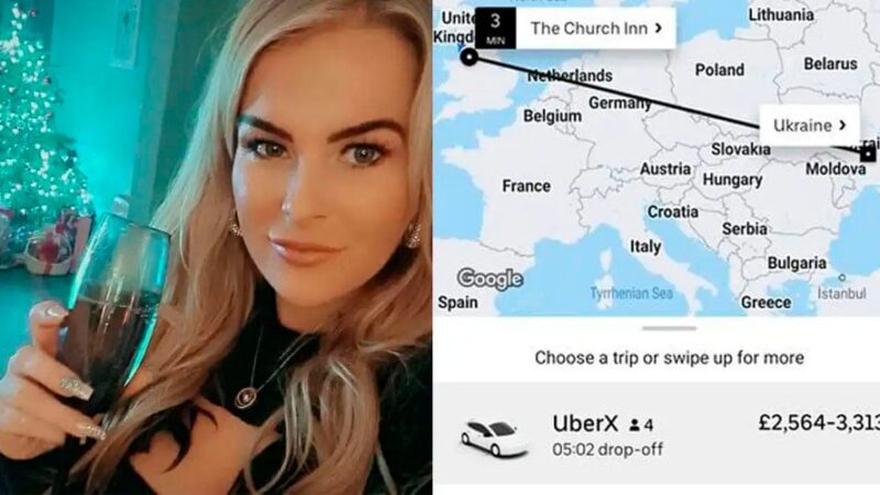 Una mujer de 34 años que vive en Gran Bretaña pidió un Uber de 6.000 dólares para ir de Manchester a Ucrania para “ayudar” después de “una noche de copas”