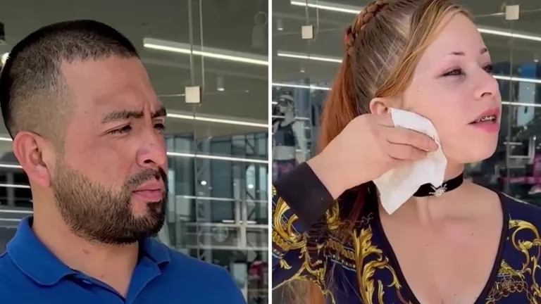 Una mujer aceptó un reto viral, se quitó el maquillaje frente a su novio y la abandonó en público